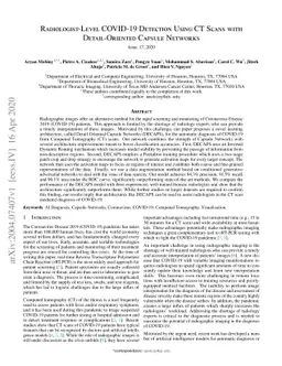 Radiologist-Level COVID-19 Detection Using CT Scans with Detail-Oriented
  Capsule Networks