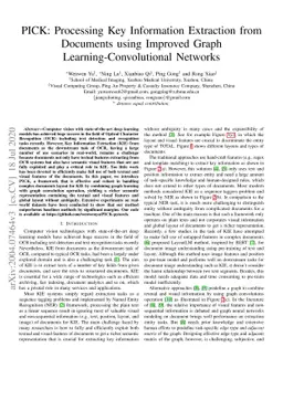 PICK: Processing Key Information Extraction from Documents using
  Improved Graph Learning-Convolutional Networks