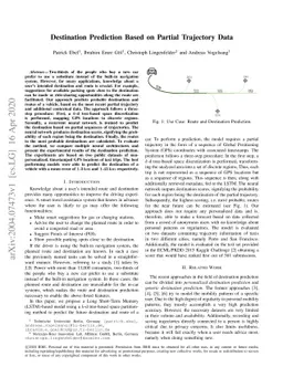 Destination Prediction Based on Partial Trajectory Data