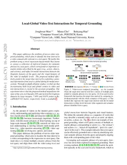 Local-Global Video-Text Interactions for Temporal Grounding