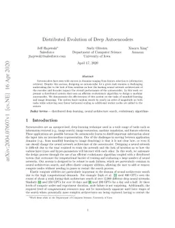 Distributed Evolution of Deep Autoencoders