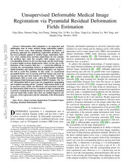 Unsupervised Deformable Medical Image Registration via Pyramidal
  Residual Deformation Fields Estimation