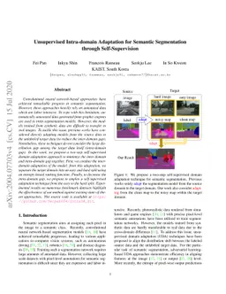 Unsupervised Intra-domain Adaptation for Semantic Segmentation through
  Self-Supervision