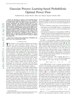 Gaussian Process Learning-based Probabilistic Optimal Power Flow
