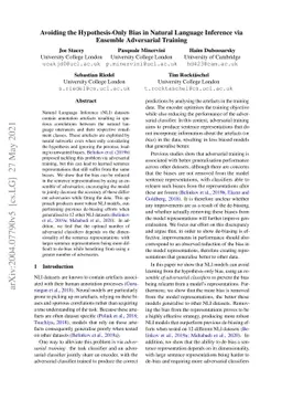 Avoiding the Hypothesis-Only Bias in Natural Language Inference via
  Ensemble Adversarial Training