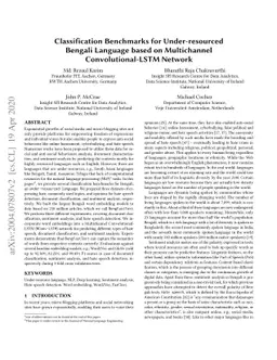 Classification Benchmarks for Under-resourced Bengali Language based on
  Multichannel Convolutional-LSTM Network