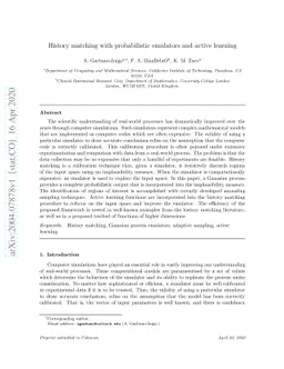 History matching with probabilistic emulators and active learning