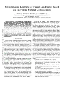 Unsupervised Learning of Landmarks based on Inter-Intra Subject
  Consistencies