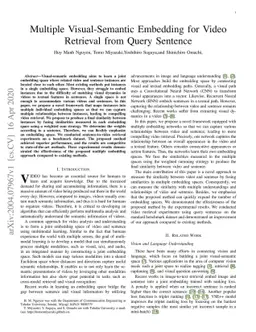 Multiple Visual-Semantic Embedding for Video Retrieval from Query
  Sentence