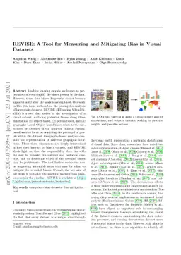 REVISE: A Tool for Measuring and Mitigating Bias in Visual Datasets