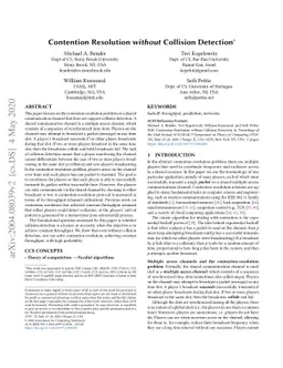 Contention Resolution Without Collision Detection