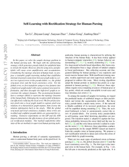 Self-Learning with Rectification Strategy for Human Parsing