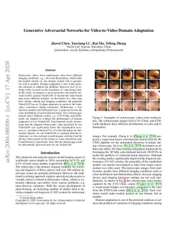 Generative Adversarial Networks for Video-to-Video Domain Adaptation
