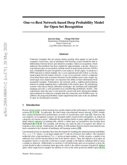 One-vs-Rest Network-based Deep Probability Model for Open Set
  Recognition