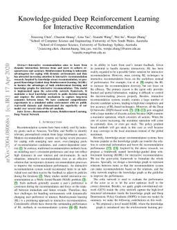 Knowledge-guided Deep Reinforcement Learning for Interactive
  Recommendation