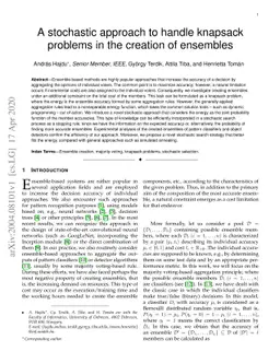 A stochastic approach to handle knapsack problems in the creation of
  ensembles