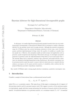 Bayesian inference for high-dimensional decomposable graphs