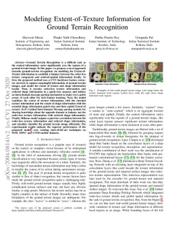 Modeling Extent-of-Texture Information for Ground Terrain Recognition