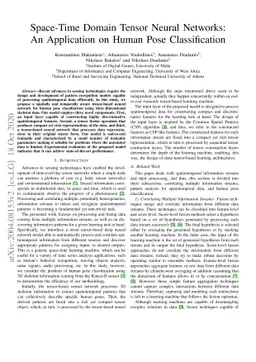 Space-Time Domain Tensor Neural Networks: An Application on Human Pose
  Classification