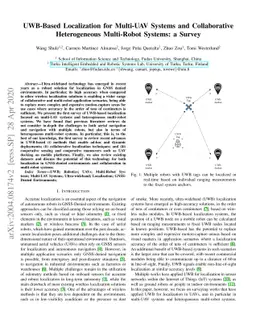 UWB-Based Localization for Multi-UAV Systems and Collaborative
  Heterogeneous Multi-Robot Systems: a Survey