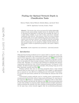 Finding the Optimal Network Depth in Classification Tasks