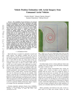 Vehicle Position Estimation with Aerial Imagery from Unmanned Aerial
  Vehicles