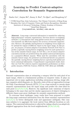 Learning to Predict Context-adaptive Convolution for Semantic
  Segmentation