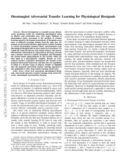 Disentangled Adversarial Transfer Learning for Physiological Biosignals