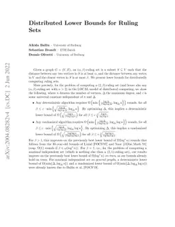 Distributed Lower Bounds for Ruling Sets