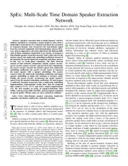 SpEx: Multi-Scale Time Domain Speaker Extraction Network
