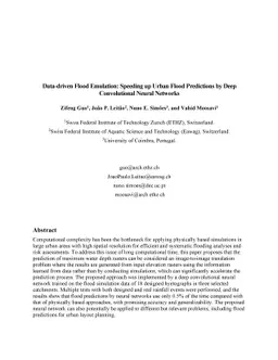 Data-driven Flood Emulation: Speeding up Urban Flood Predictions by Deep
  Convolutional Neural Networks