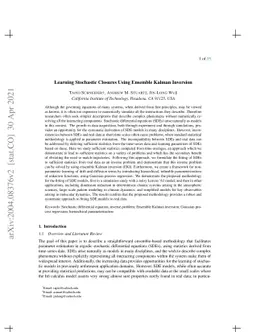 Learning Stochastic Closures Using Ensemble Kalman Inversion