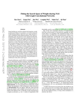 Fitting the Search Space of Weight-sharing NAS with Graph Convolutional
  Networks