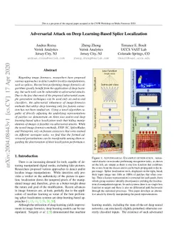 Adversarial Attack on Deep Learning-Based Splice Localization