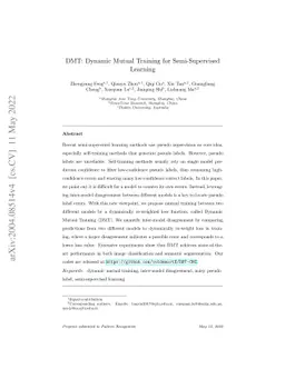 DMT: Dynamic Mutual Training for Semi-Supervised Learning