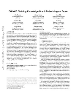 DGL-KE: Training Knowledge Graph Embeddings at Scale