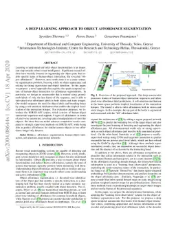 A Deep Learning Approach to Object Affordance Segmentation