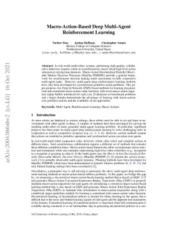 Macro-Action-Based Deep Multi-Agent Reinforcement Learning