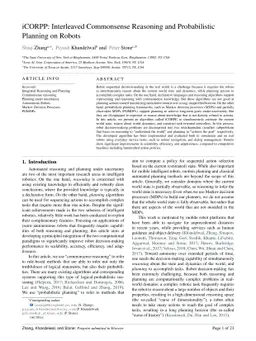 iCORPP: Interleaved Commonsense Reasoning and Probabilistic Planning on
  Robots