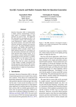 Syn-QG: Syntactic and Shallow Semantic Rules for Question Generation