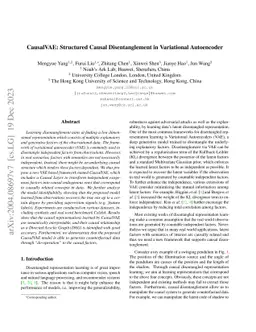 CausalVAE: Structured Causal Disentanglement in Variational Autoencoder