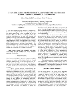 A fast semi-automatic method for classification and counting the number
  and types of blood cells in an image