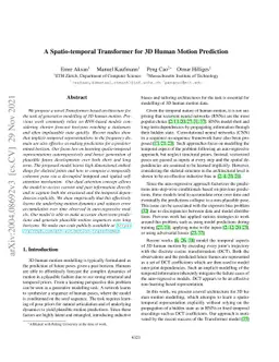 A Spatio-temporal Transformer for 3D Human Motion Prediction
