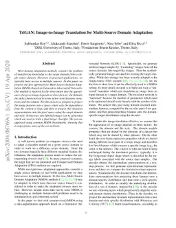 TriGAN: Image-to-Image Translation for Multi-Source Domain Adaptation