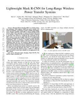 Lightweight Mask R-CNN for Long-Range Wireless Power Transfer Systems