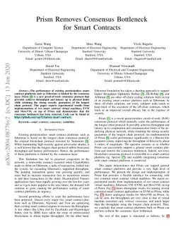 Prism Removes Consensus Bottleneck for Smart Contracts