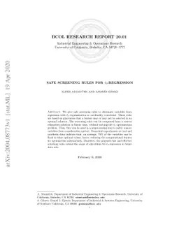Safe Screening Rules for $\ell_0$-Regression