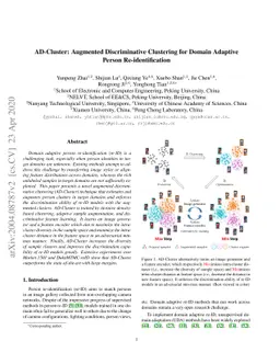 AD-Cluster: Augmented Discriminative Clustering for Domain Adaptive
  Person Re-identification