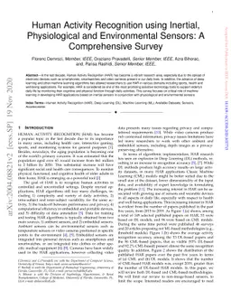 Human Activity Recognition using Inertial, Physiological and
  Environmental Sensors: a Comprehensive Survey