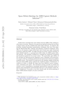 Space Debris Ontology for ADR Capture Methods Selection